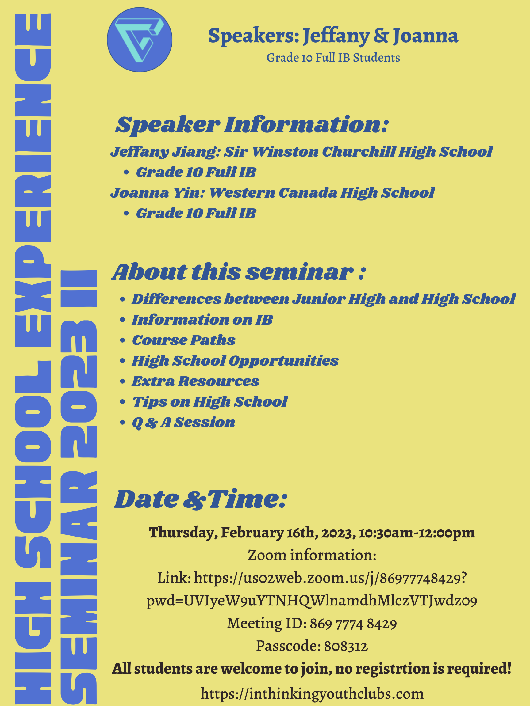 SEMINAR IDEAS FOR HIGH SCHOOL STUDENTS visual data 3